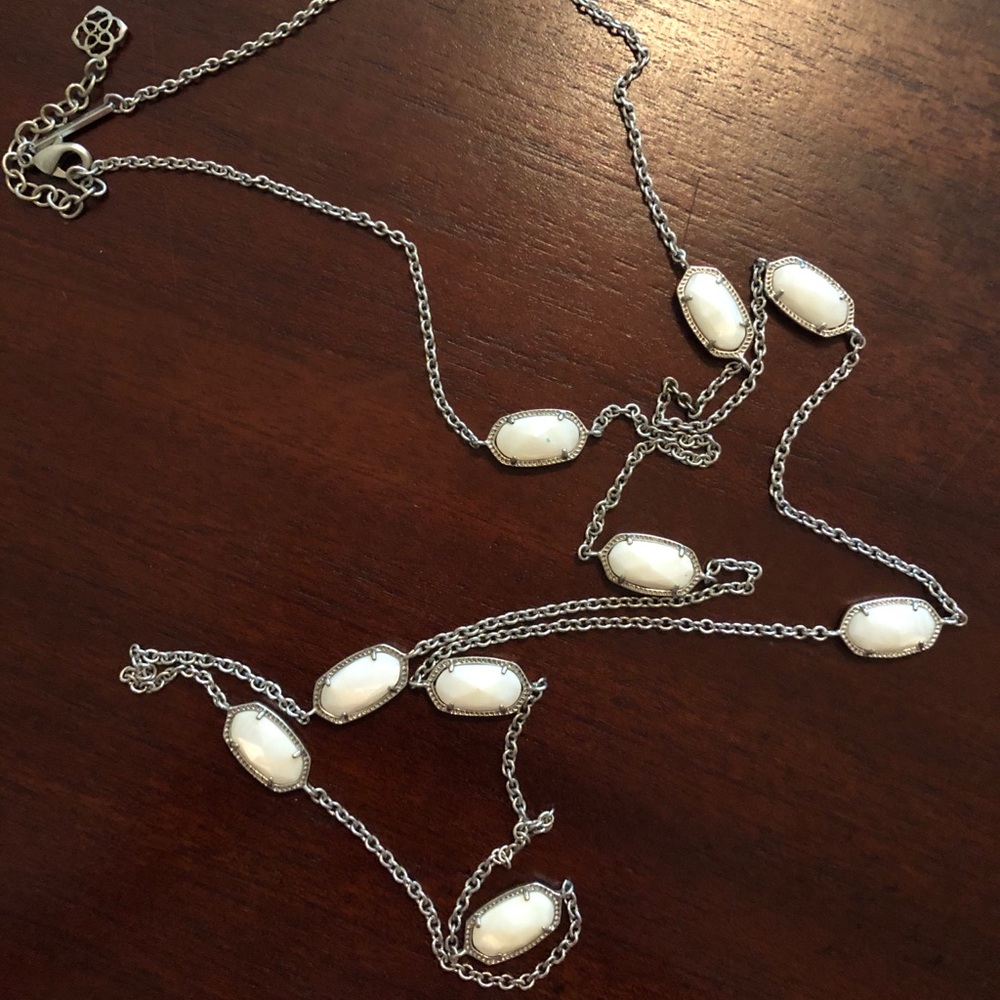 Long White Kendra Scott Necklace